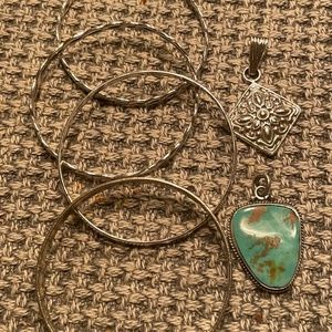 Assorted silver jewelry